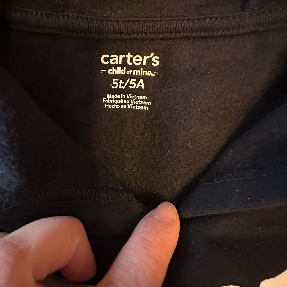 Carters Kids Skeleton sweat suit Set - Black and White - Picture 3 of 4